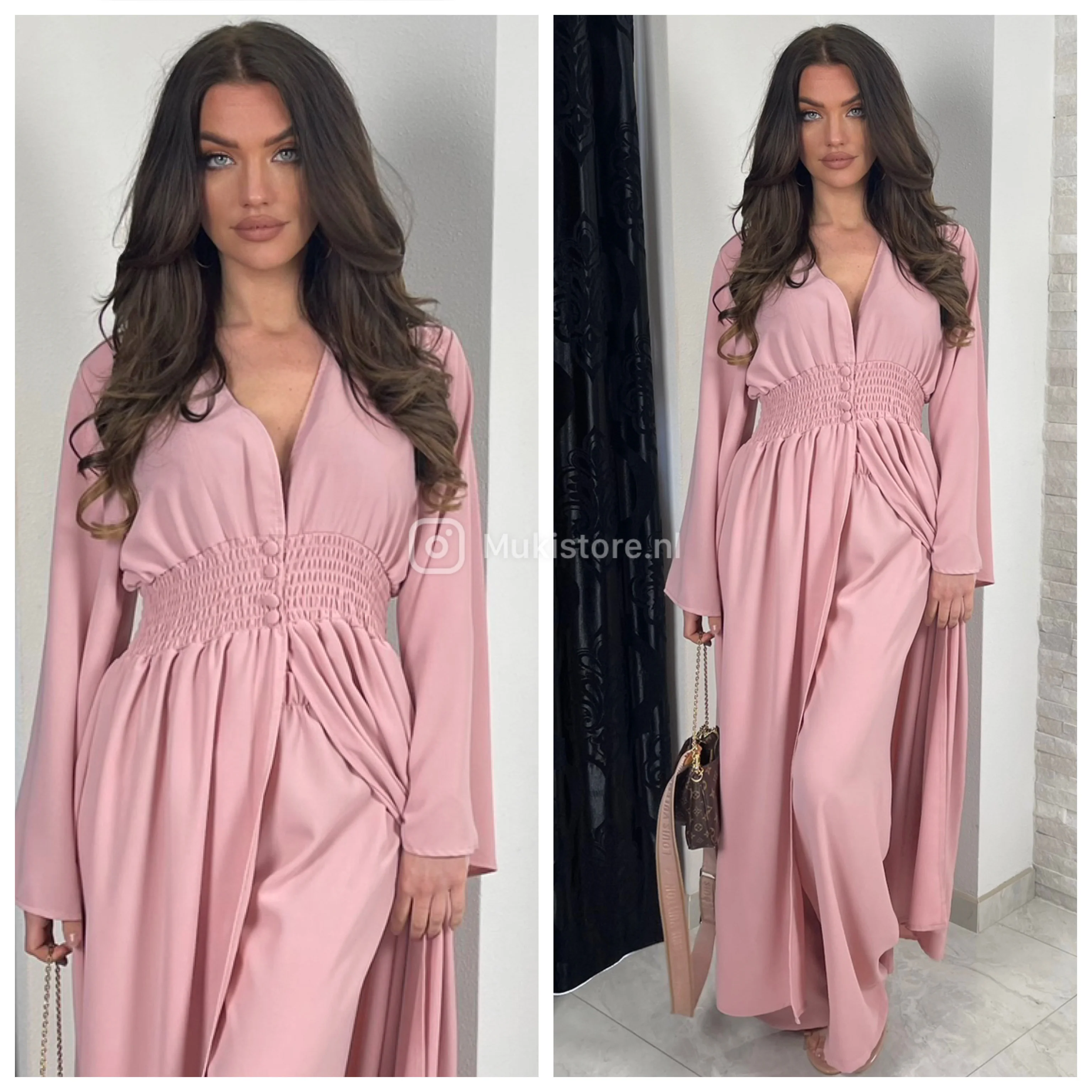 2pcs Beautiful Set Long Vest Wide Legs Elastic Taille Detail - Image 14