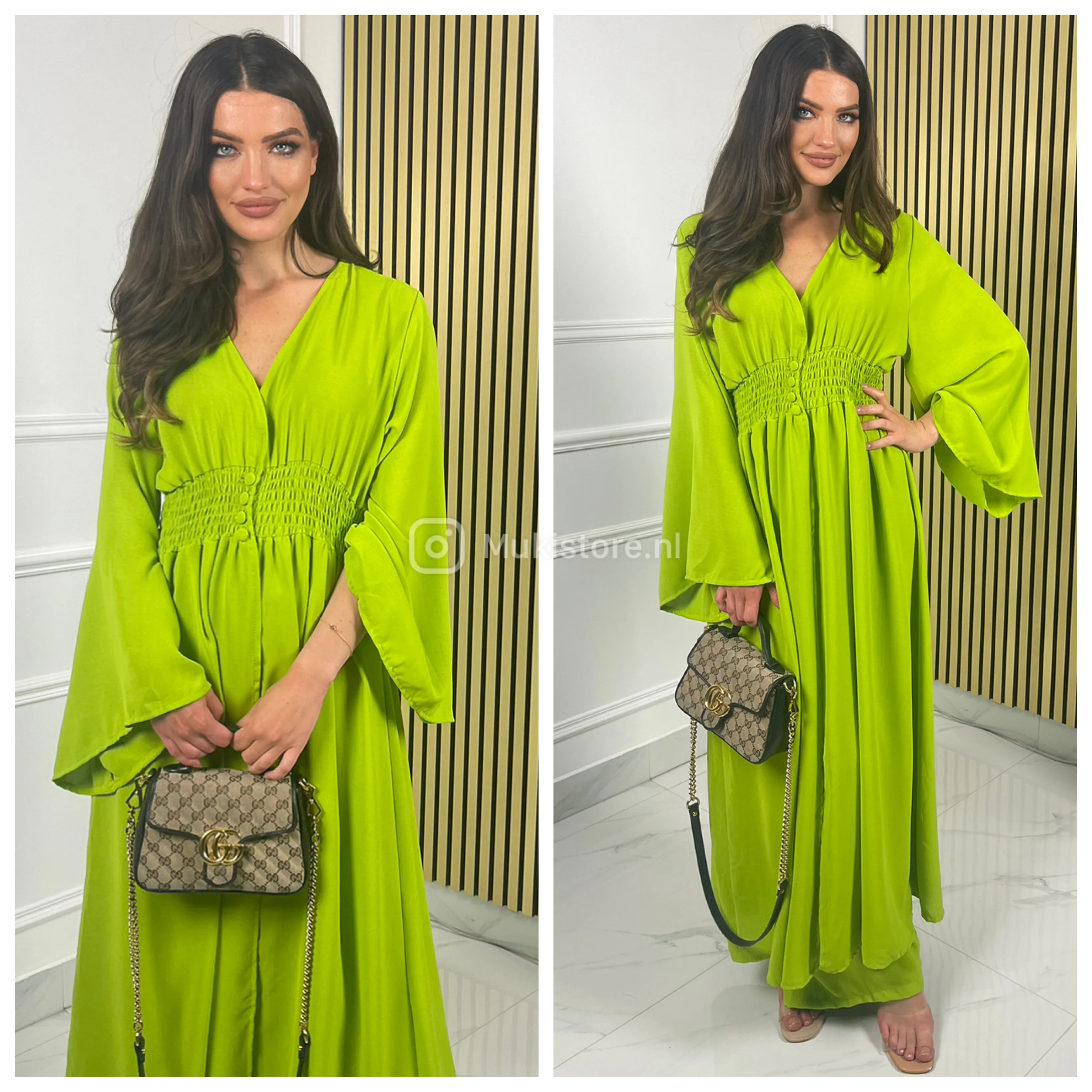 2pcs Beautiful Set Long Vest Wide Legs Elastic Taille Detail - Image 17