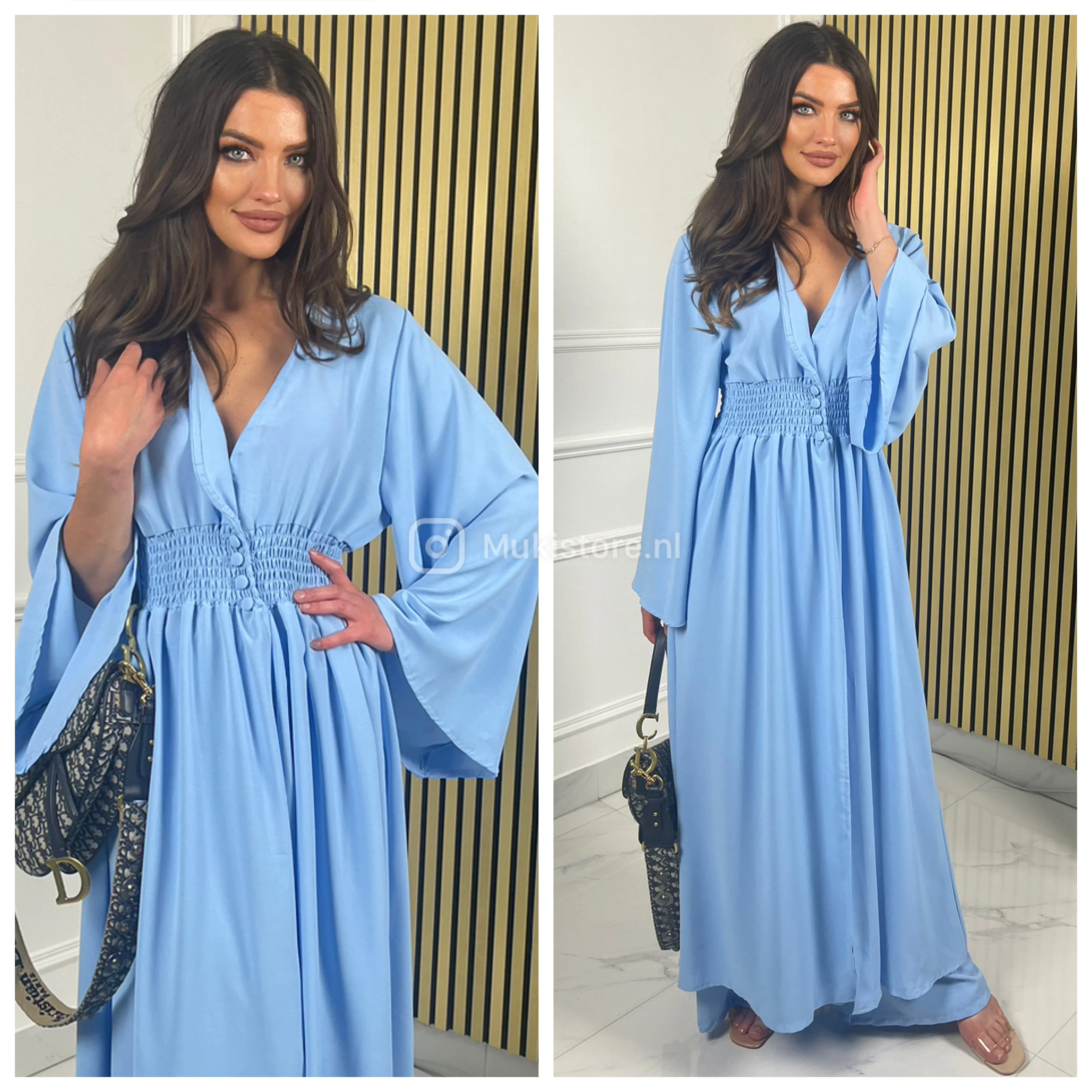 2pcs Beautiful Set Long Vest Wide Legs Elastic Taille Detail - Image 18