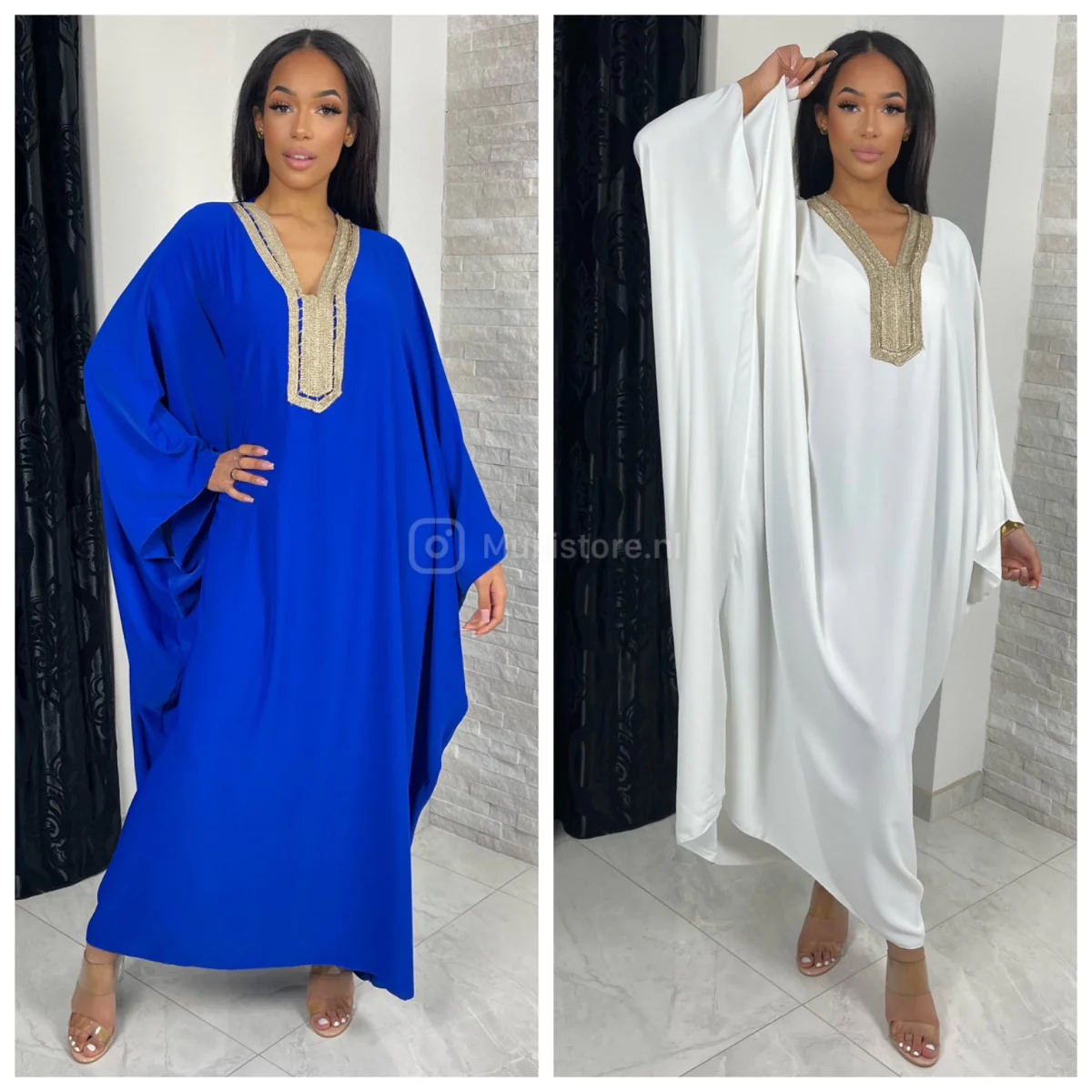 Beautiful Abaya Golden Neck Super Oversized - Image 5