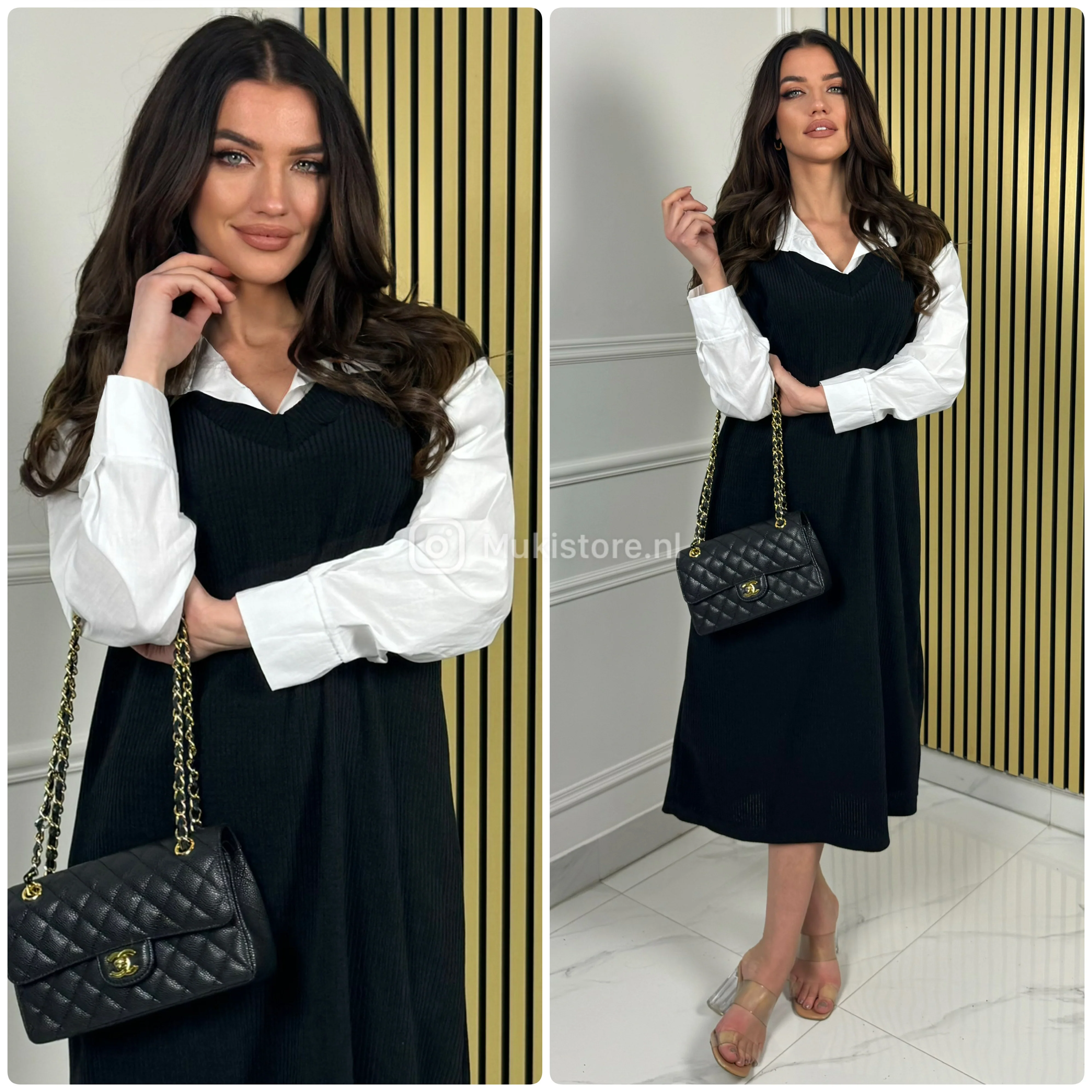 Corduroy One Piece Blouse Dress - Image 8