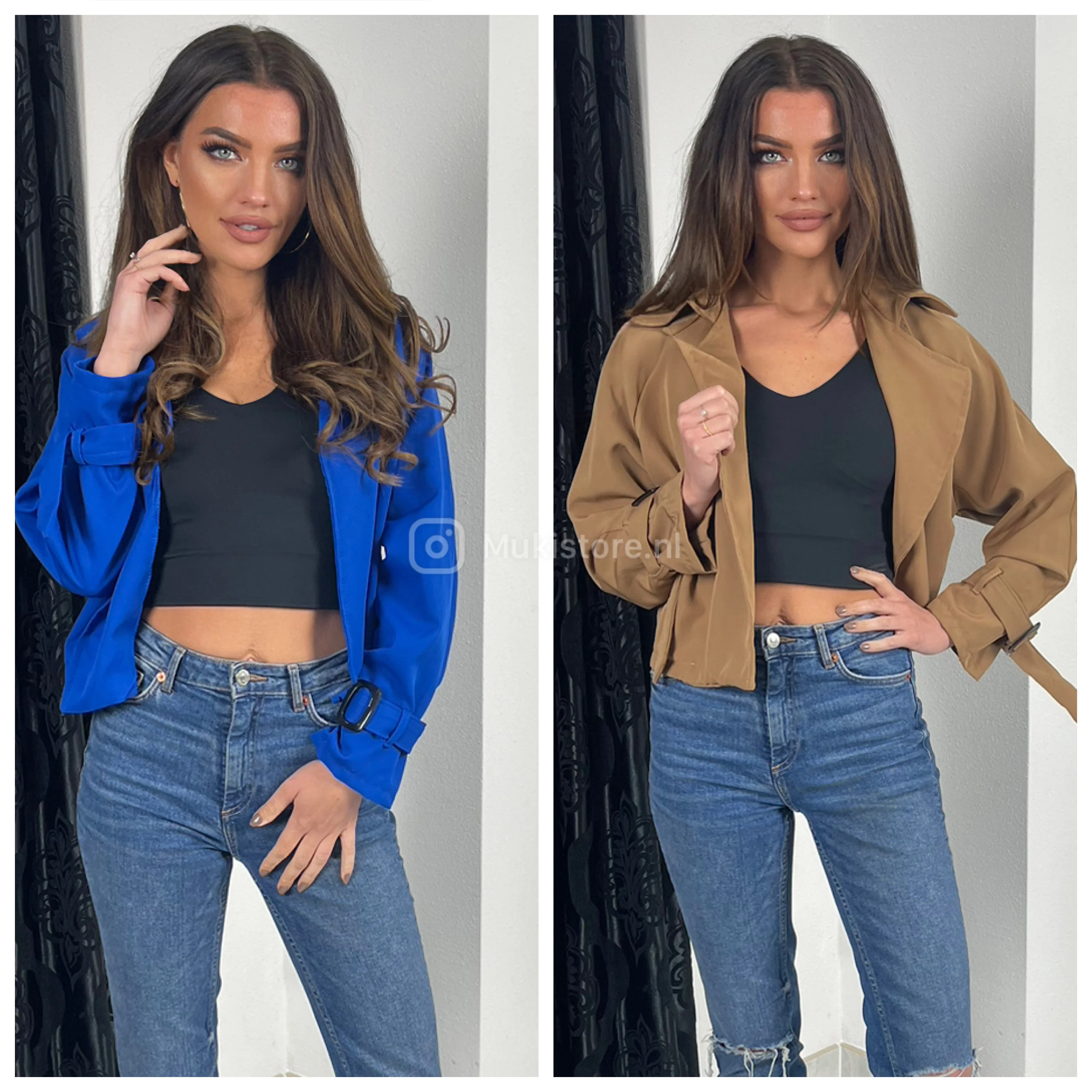 Crop Trenchcoat Sleeve Detail - Image 9