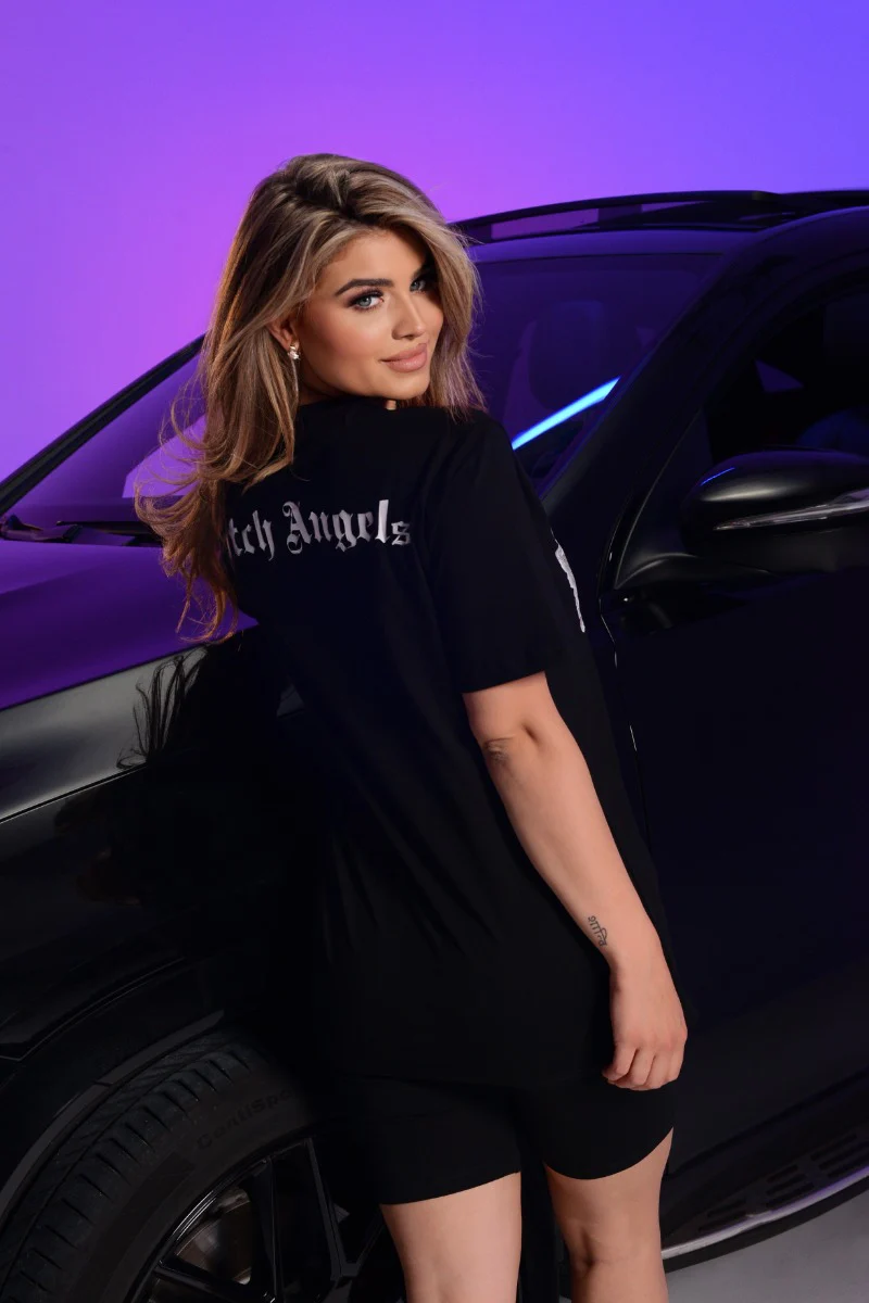 Dutch Angels Broken Teddy Black Oversized T-shirt - Image 5