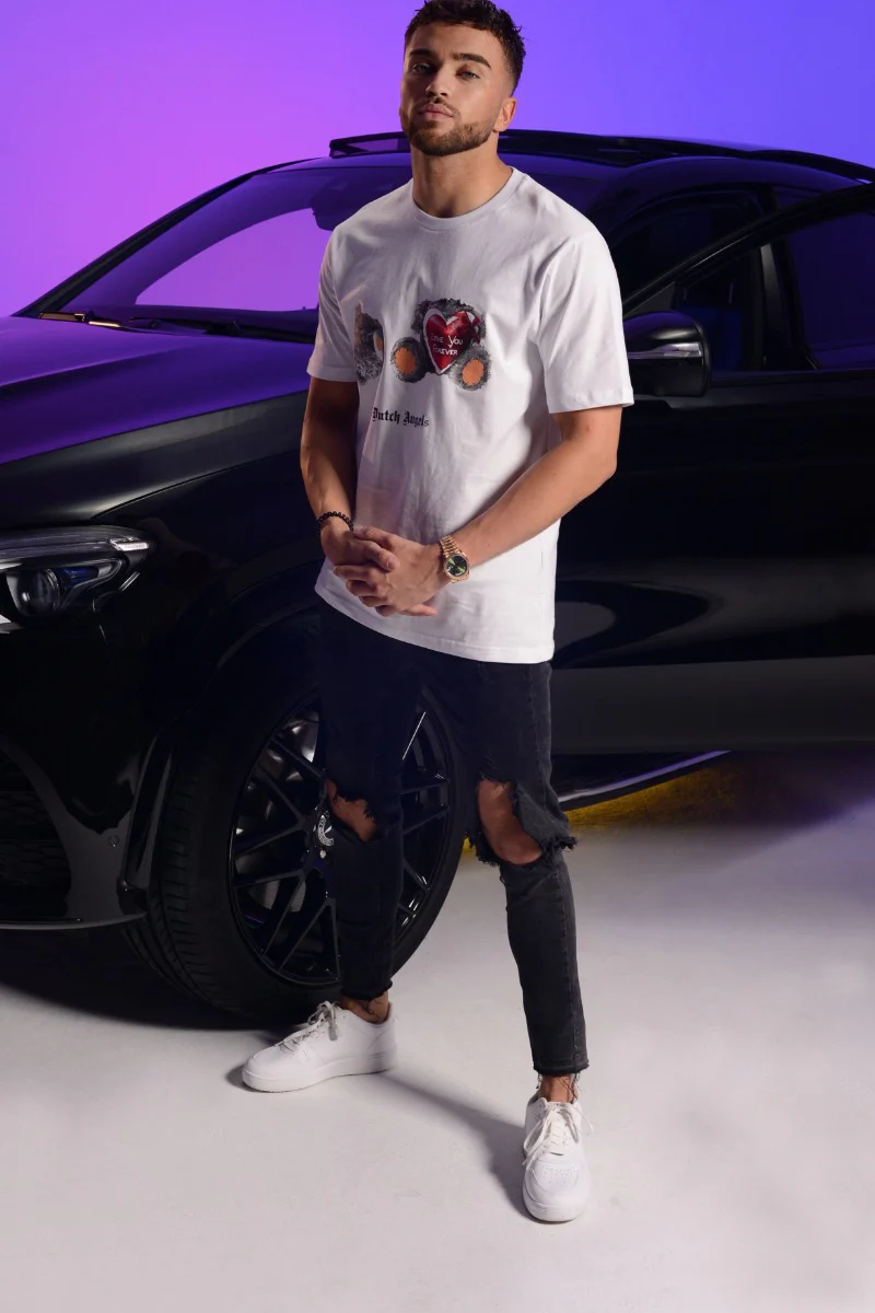 Dutch Angels Broken Teddy White Oversized T-shirt - Image 3