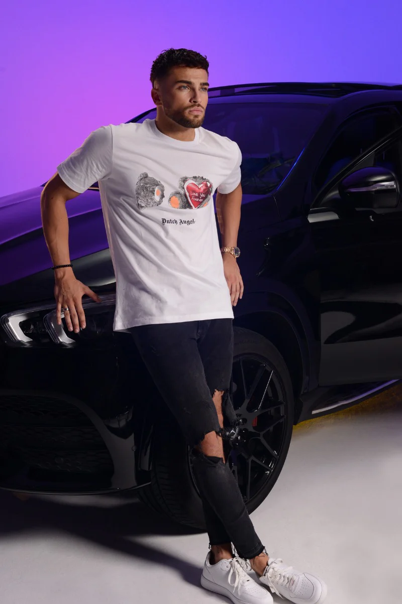 Dutch Angels Broken Teddy White Oversized T-shirt - Image 8