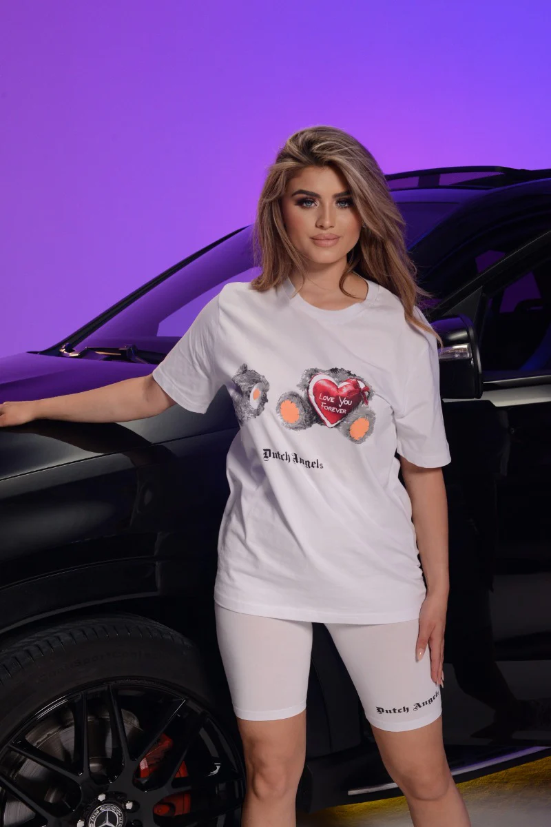 Dutch Angels Broken Teddy White Oversized T-shirt - Image 9