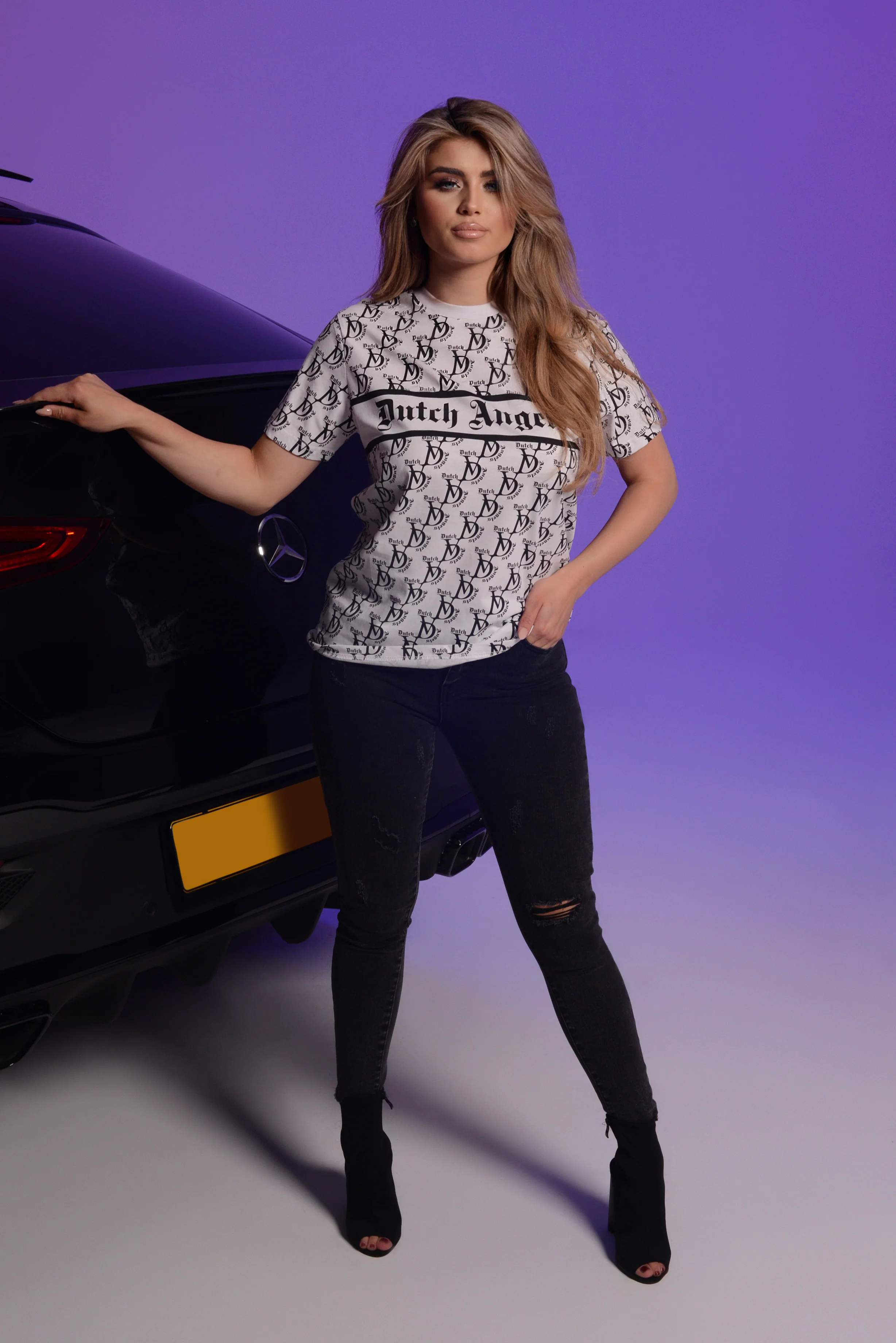 Dutch Angels Fully DA Logo White T-shirt Slim Fit - Image 5