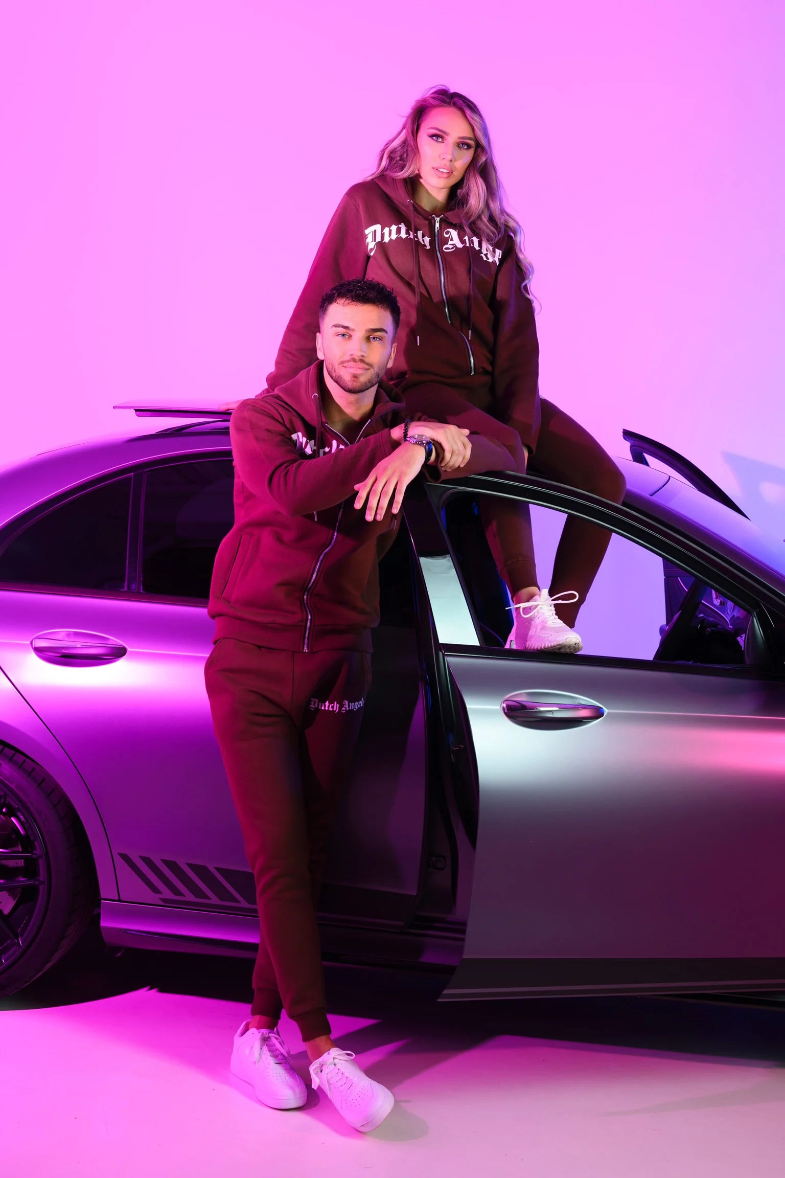 Dutch Angels Imprint Choclate Zipper Hoodie Tracksuit - Image 5