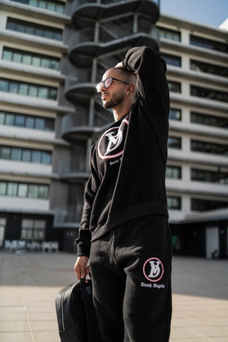 Dutch Angels Round Chenille Embroidery Black Tracksuit - Image 11