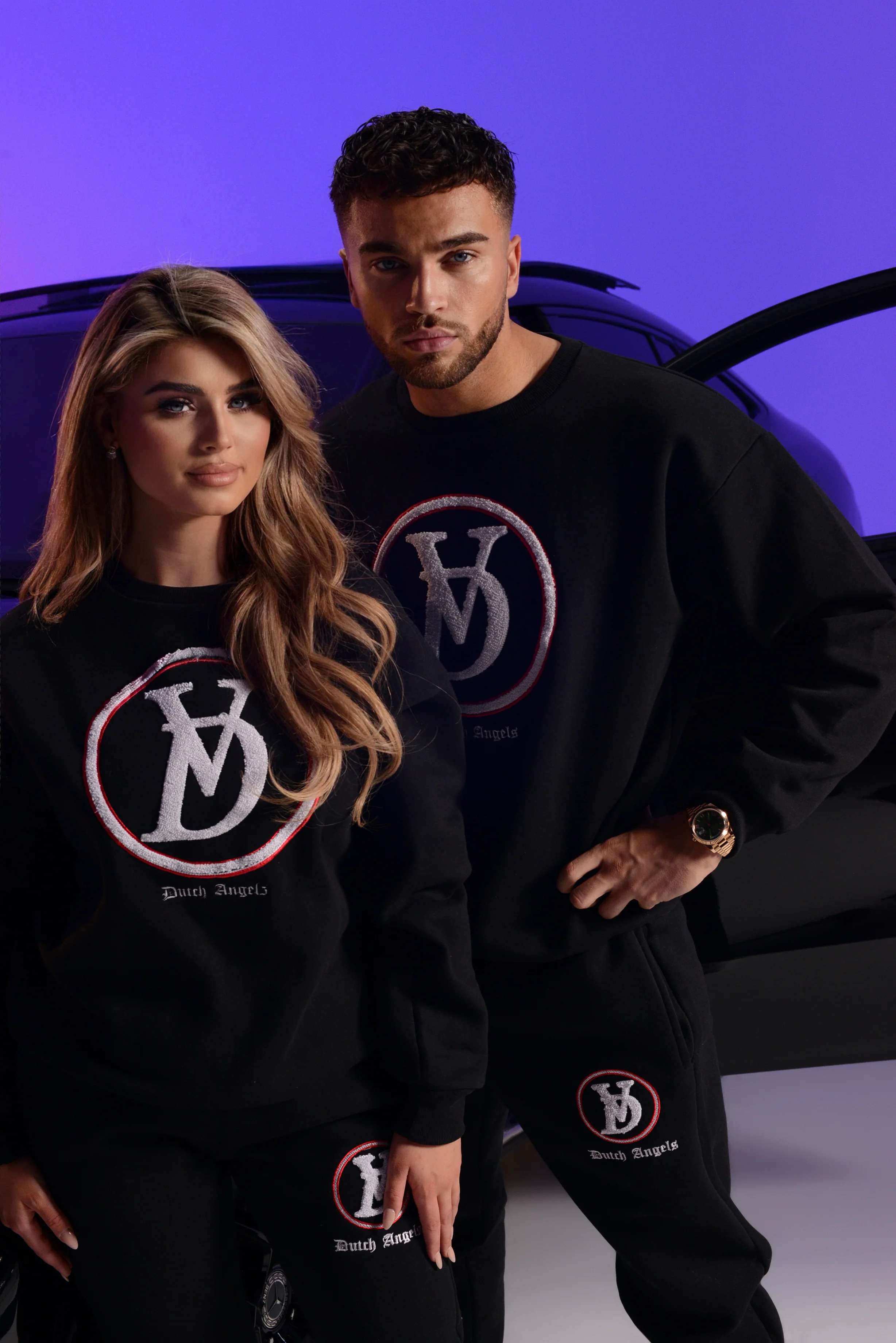 Dutch Angels Round Chenille Embroidery Black Tracksuit - Image 13