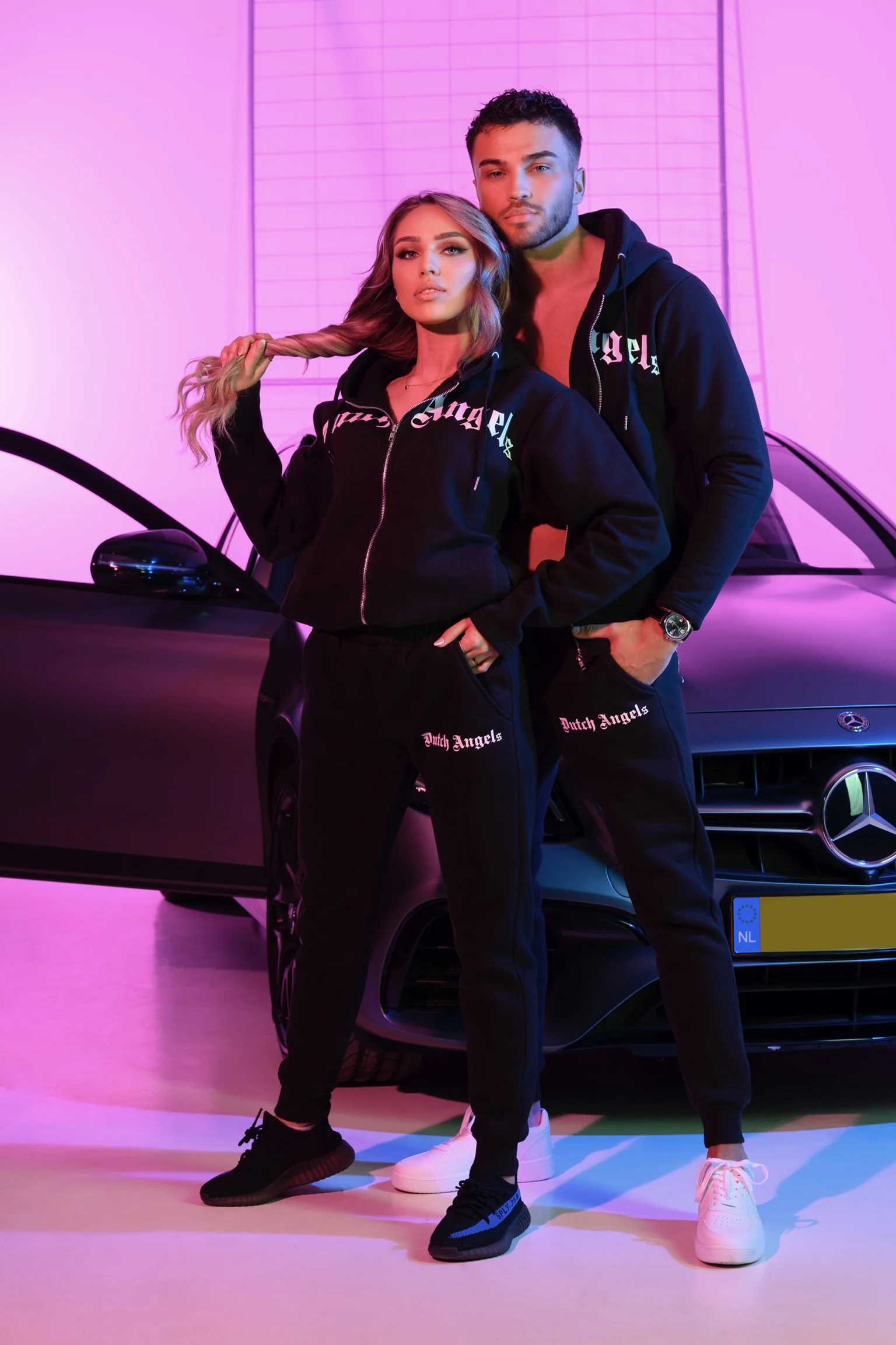 Dutch Angels Zwarte Hoodie Trainingspak met Rits - Image 13