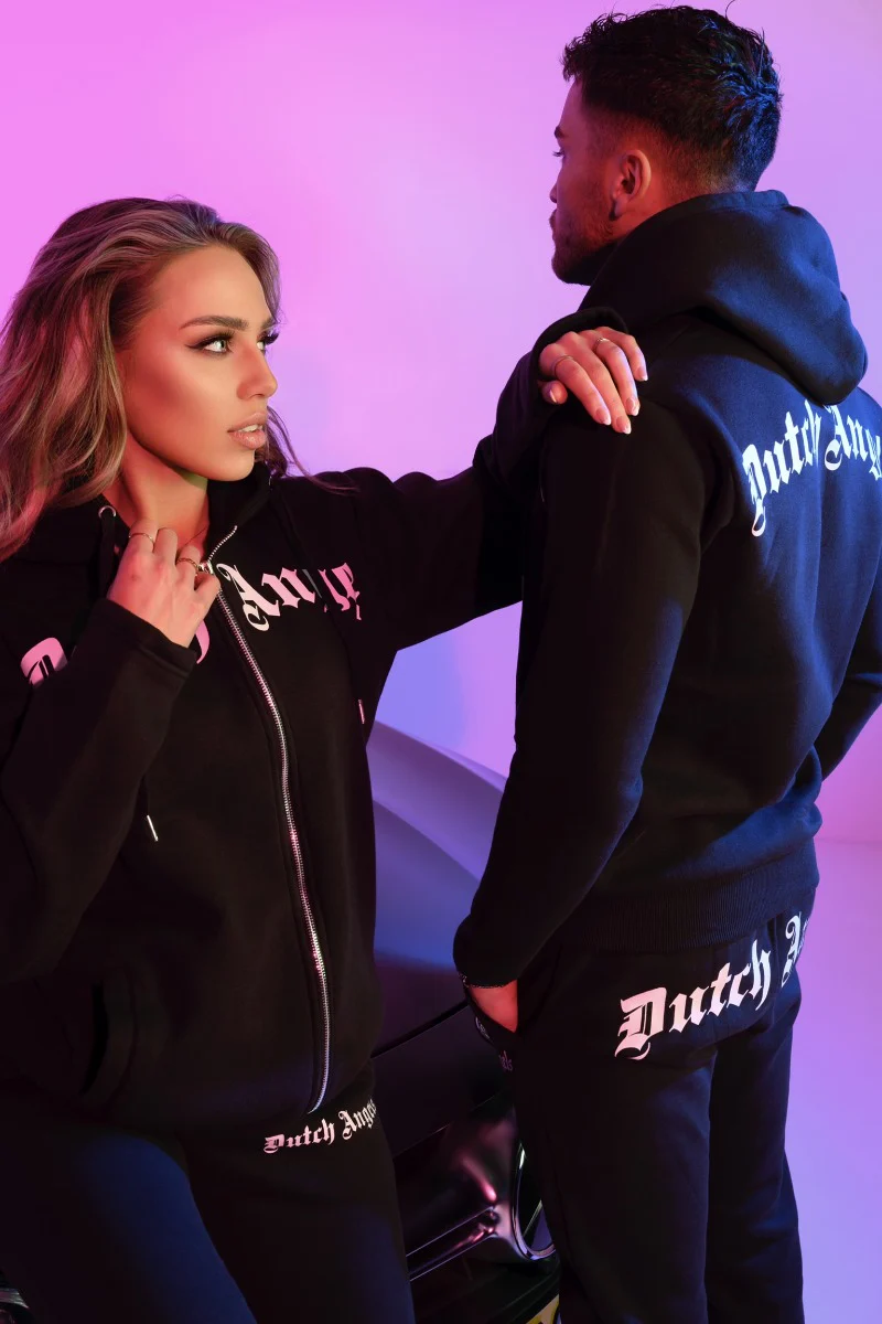 Dutch Angels Zwarte Hoodie Trainingspak met Rits - Image 4