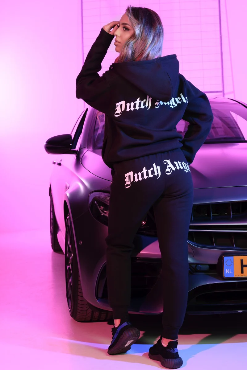 Dutch Angels Zwarte Hoodie Trainingspak met Rits - Image 5