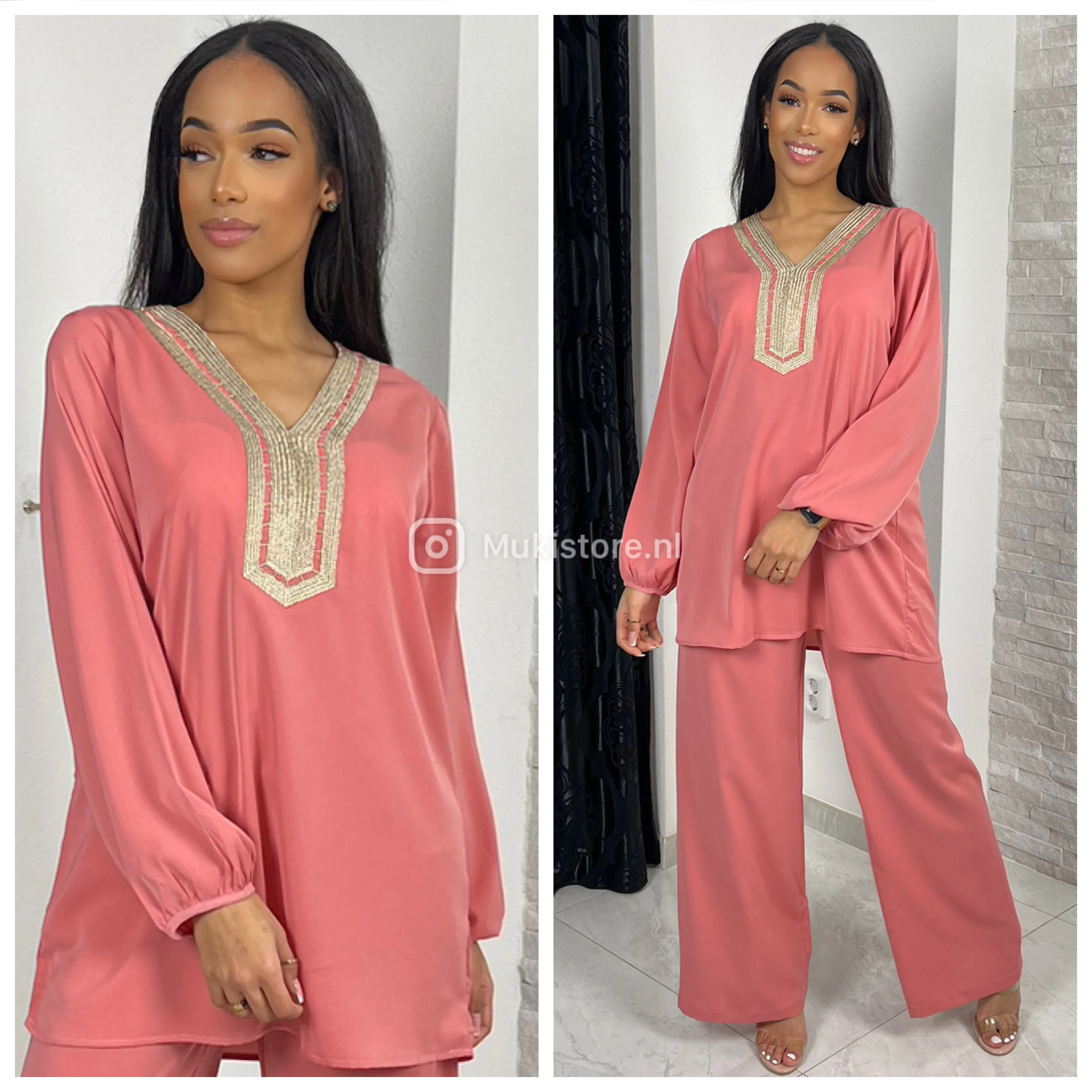 Golden Embroidered Tie Belt Set 5211 - Image 14