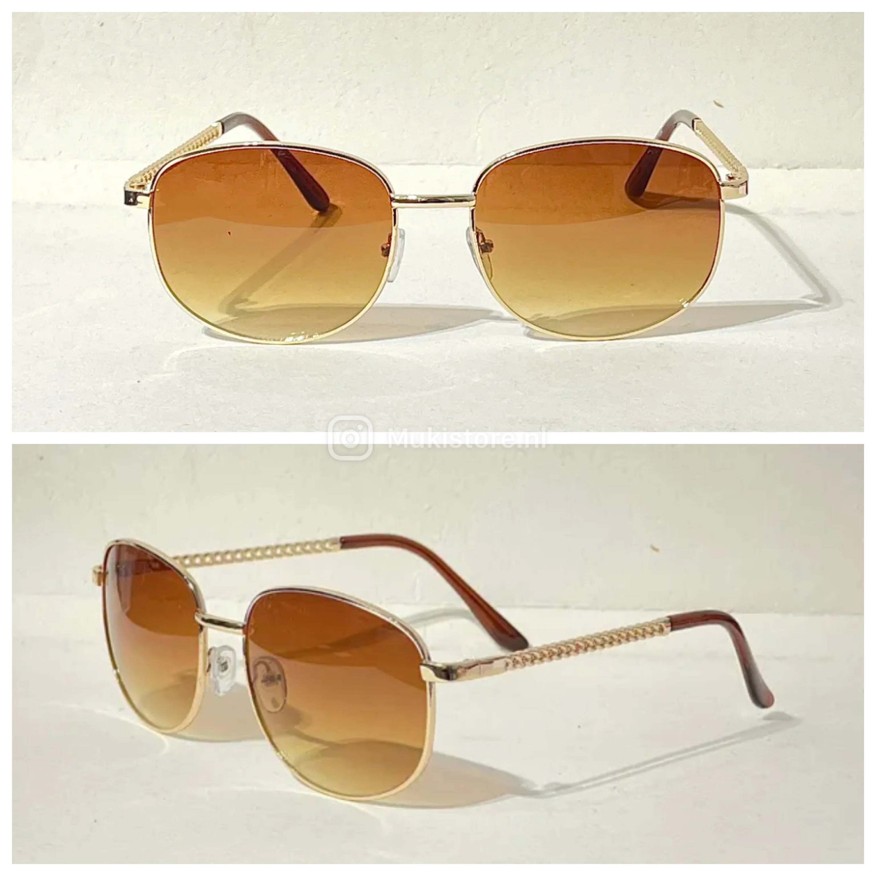 Golden Sunglasses 100% UV Protection 2288 - Image 5