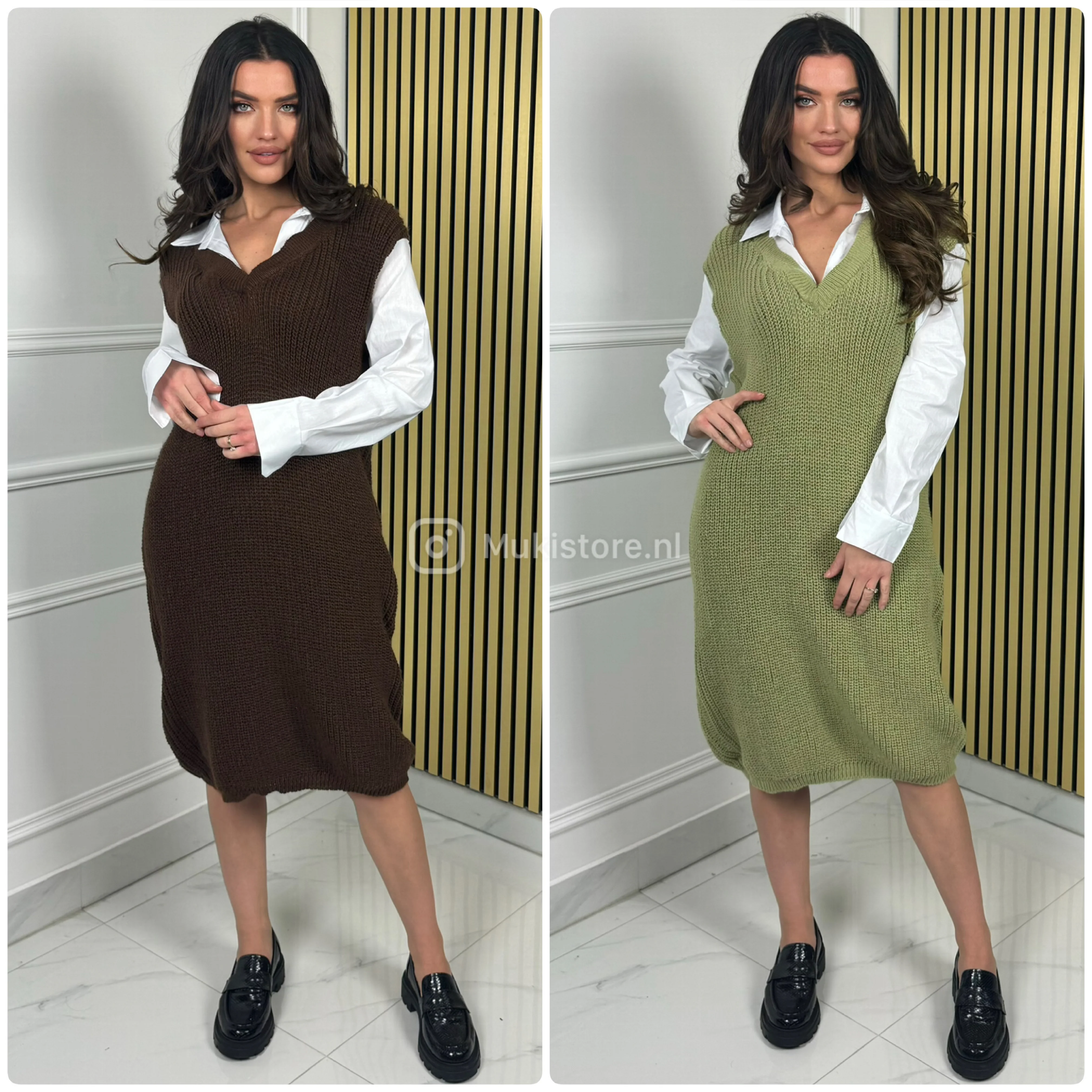 Knitwear One Piece Blouse Dress - Image 8