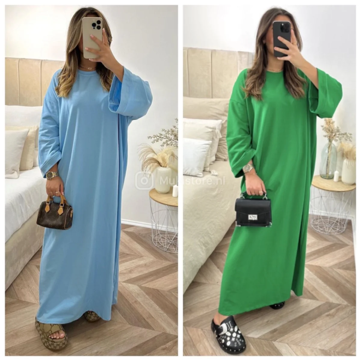 Oversized Basic Maxi Dress Terry Cotton Premium Quality - Image 5