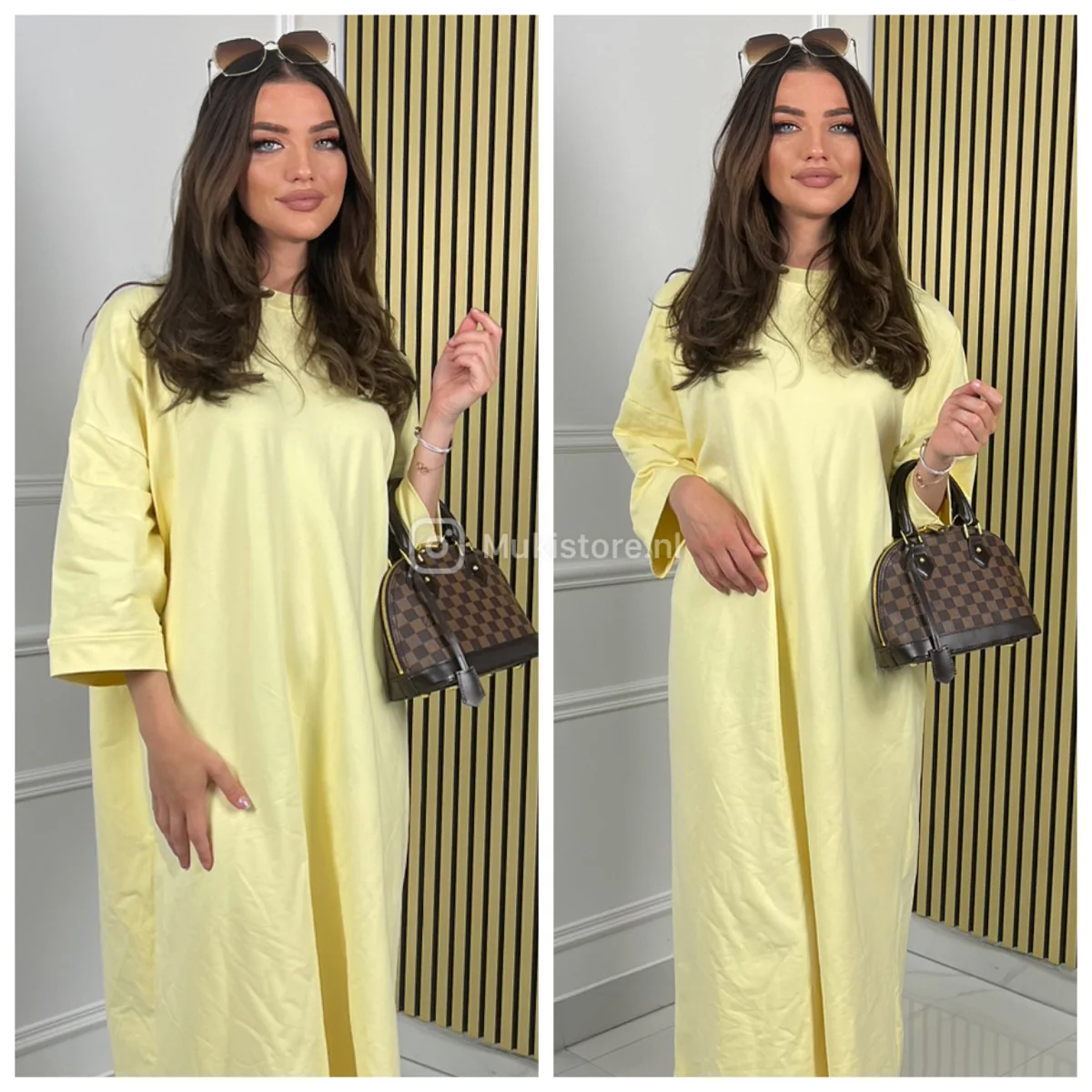 Oversized Basic Maxi Dress Terry Cotton Premium Quality - Image 9