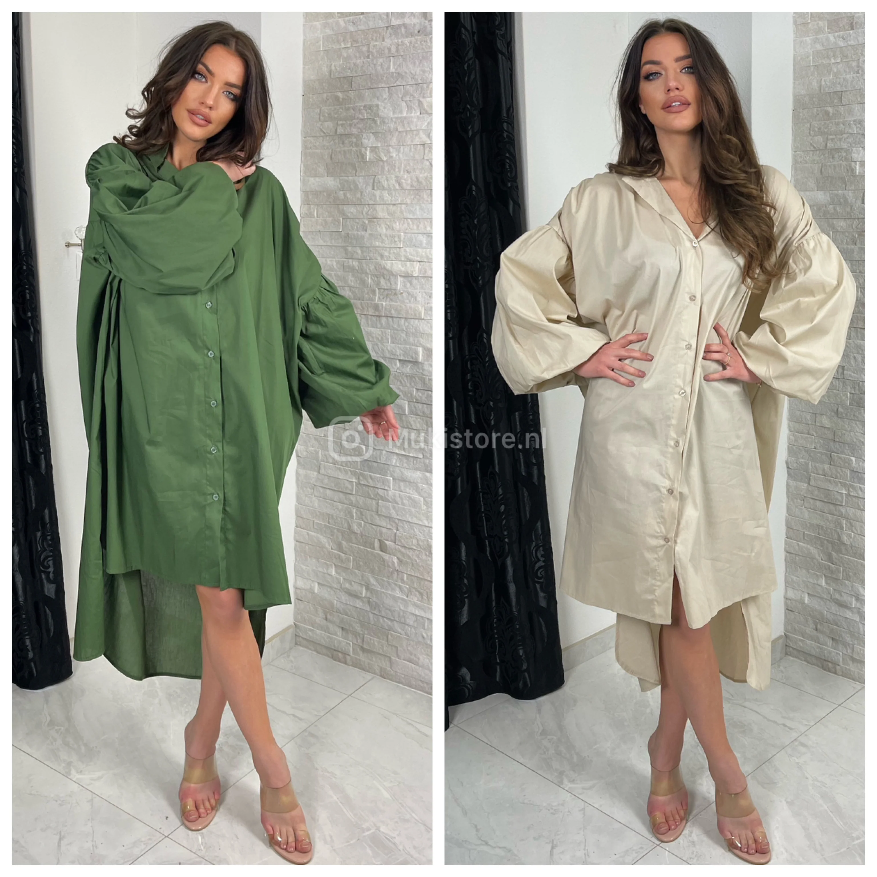 Oversized Blouse Dress Wide Arms - Image 5