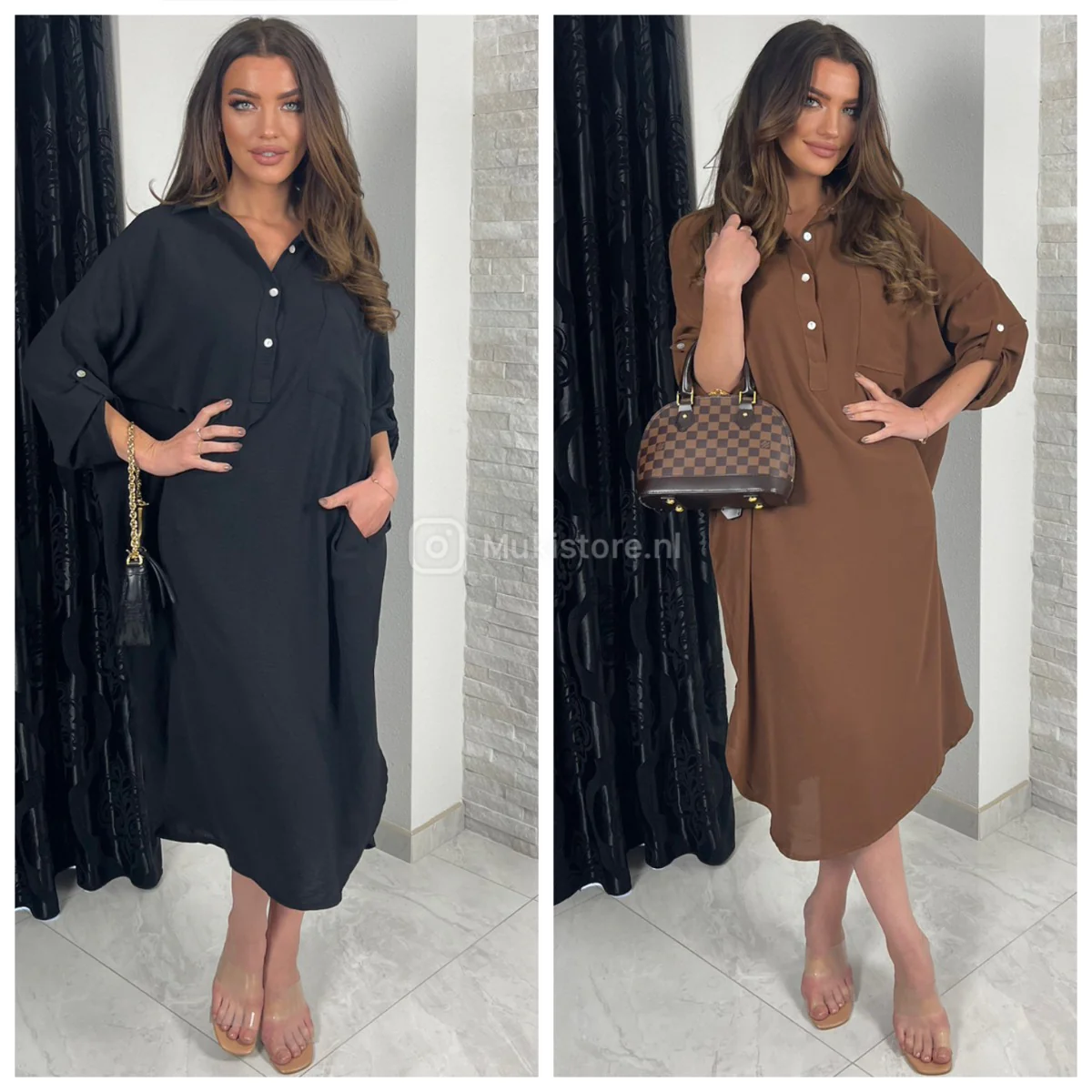 Perfect Summer Pocket Dress Oversized Buttons - Image 6