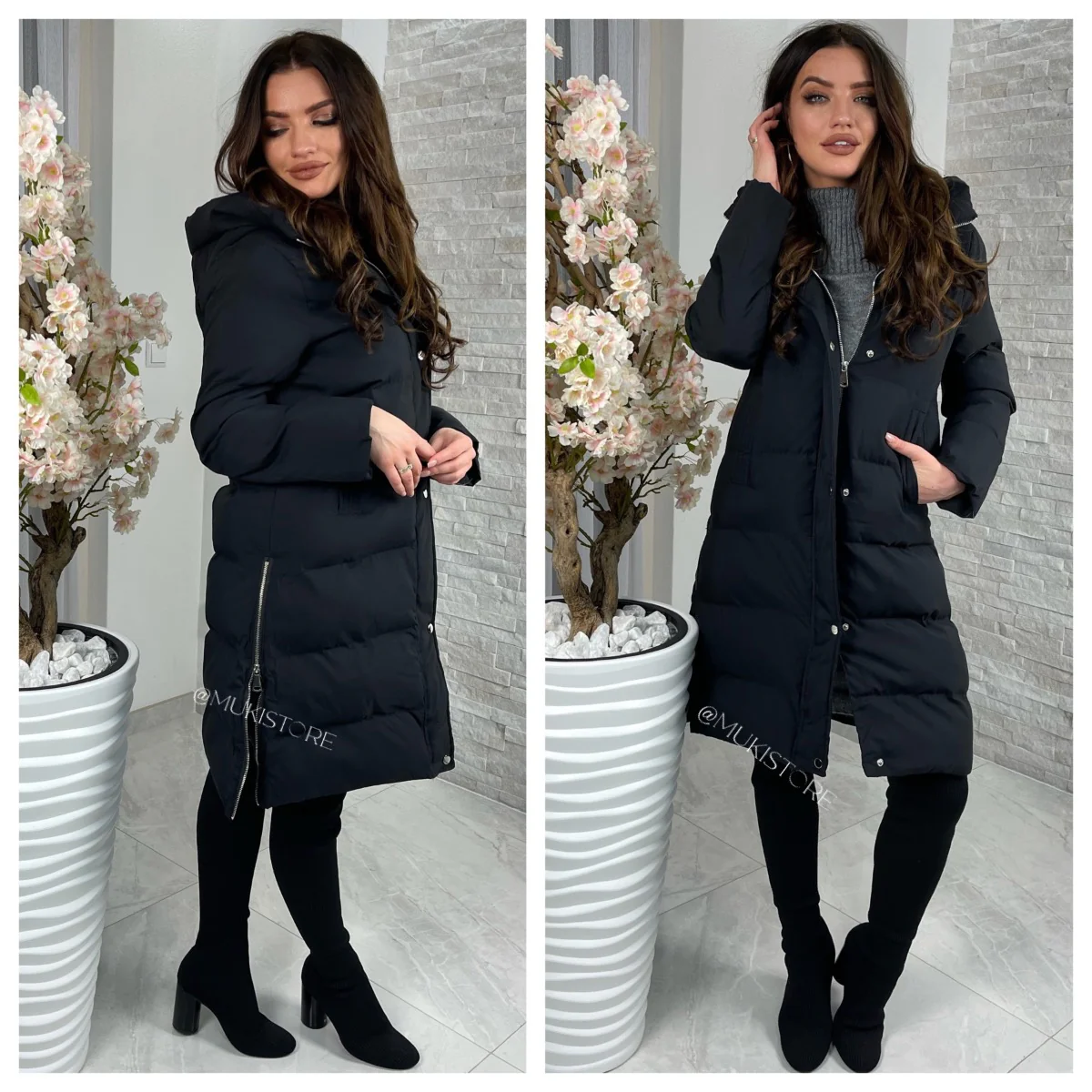 Puffer Jacket Side Zips Z61 - Image 6