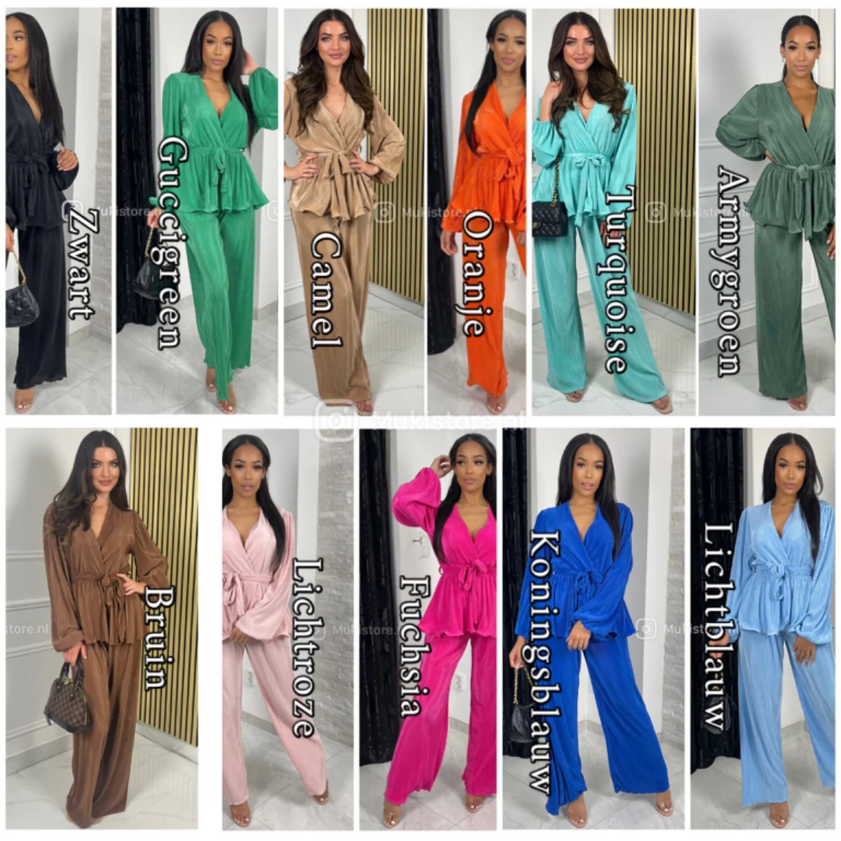 Shiny Ribbed Tie Belt Set - Image 8