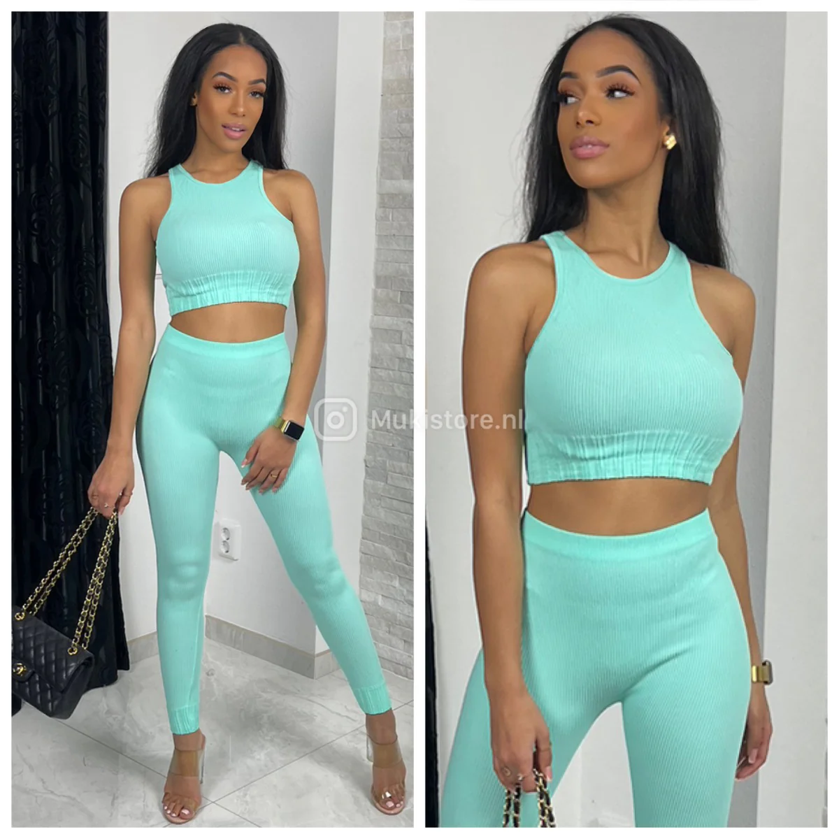 Sleeveless Ribbed Lounge Musthave Set 228 - Image 11