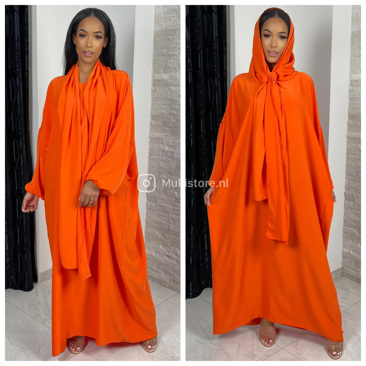 Super Oversized Abaya With Headscarf MADE IN ITALY - Image 12