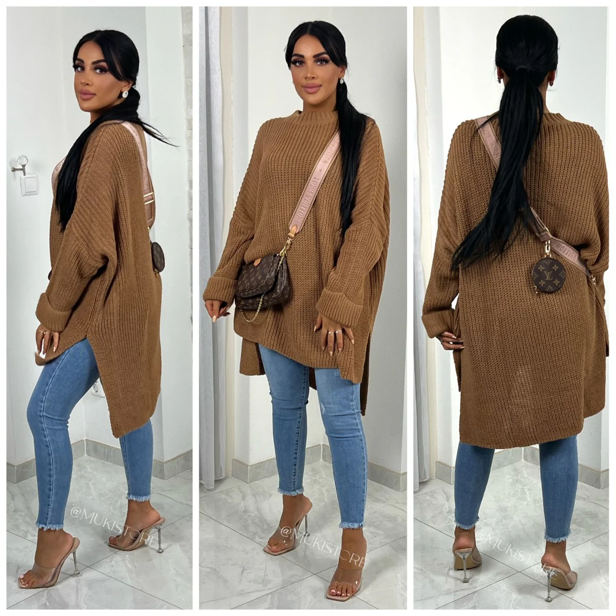 Super Oversized Knitwear Sweater High Low - Image 12