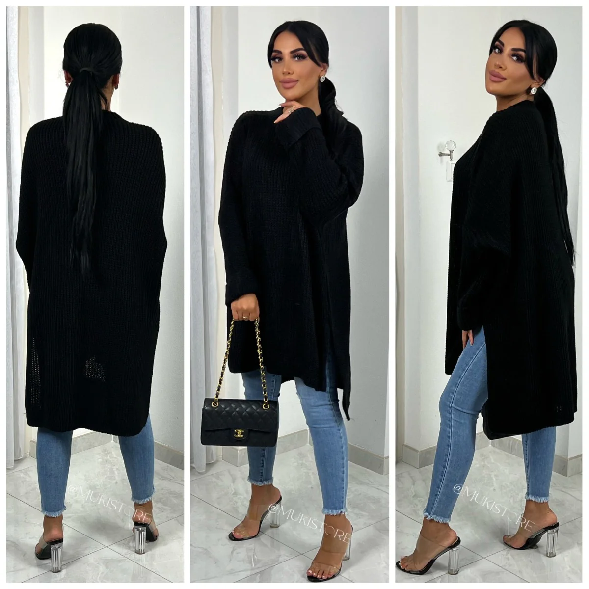 Super Oversized Knitwear Sweater High Low - Image 6