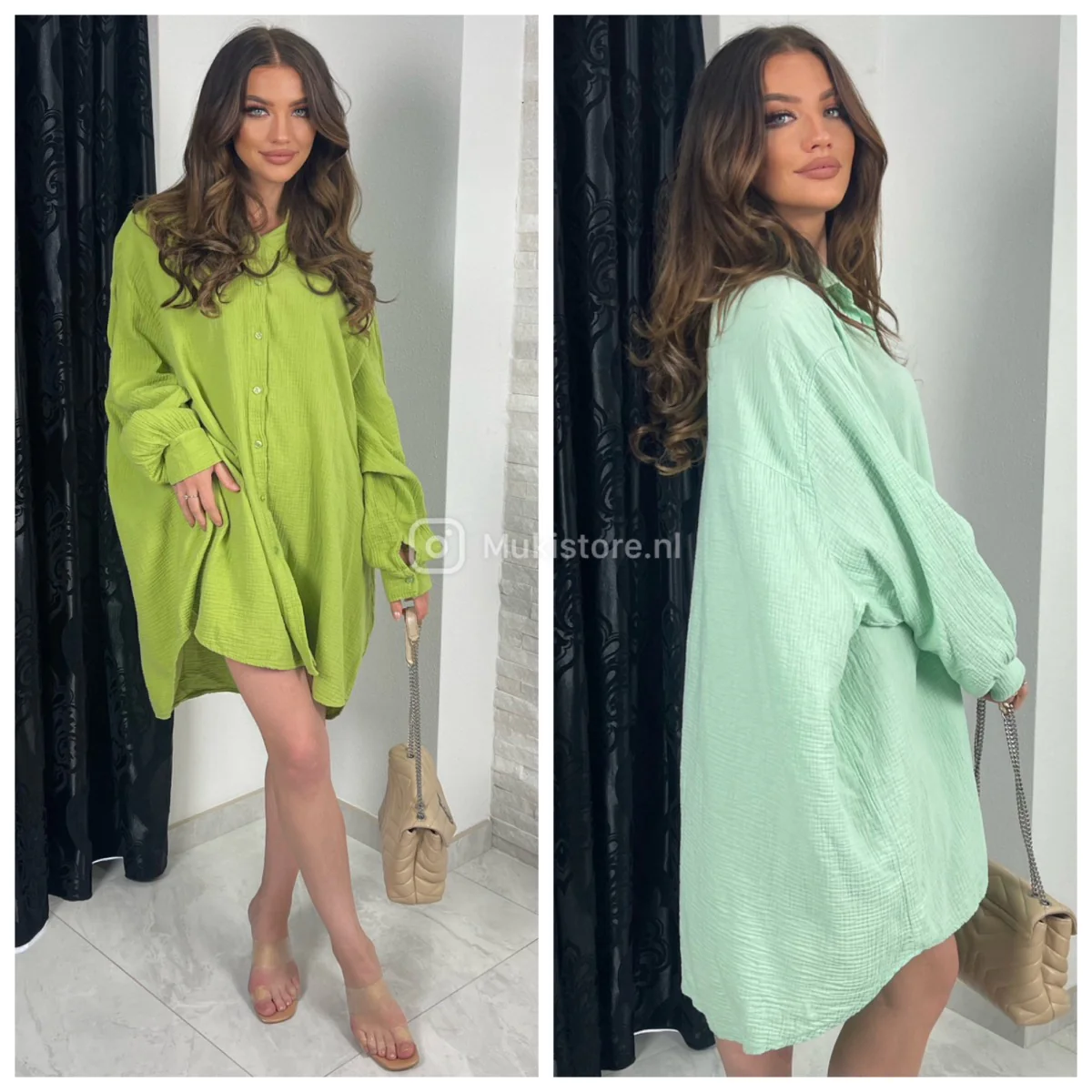 Super Soft Cheesecloth Oversized Blouse Dress - Image 4