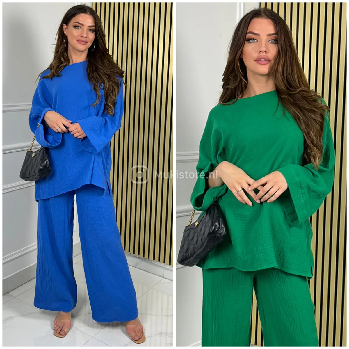 Super Soft Cheesecloth T-shirt Wide Legs Set - Image 11