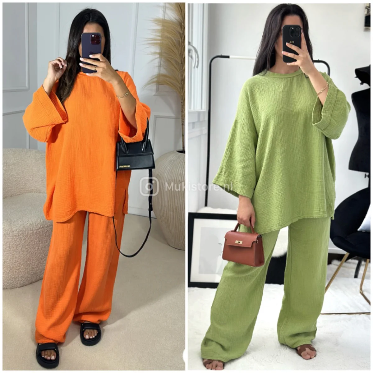 Super Soft Cheesecloth T-shirt Wide Legs Set - Image 4